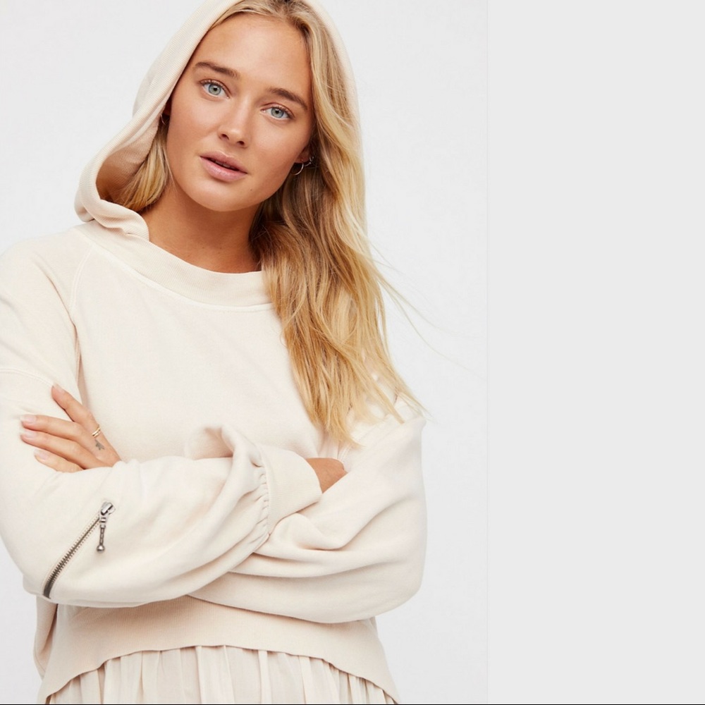 FREE PEOPLE Sweet Street Hoodie NWT - Picture 2 of 5